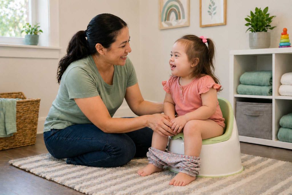 down syndrome girl potty training
